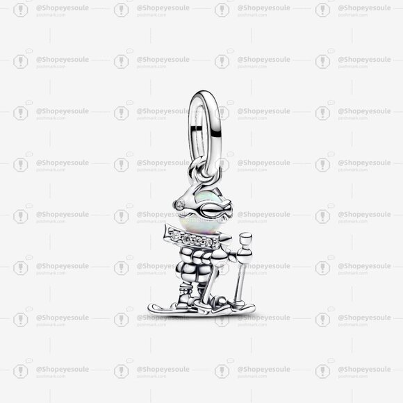 Pandora Skier Dangle Charm - Picture 1 of 6